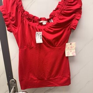 NWT Derek Heart Red Women's Top size M